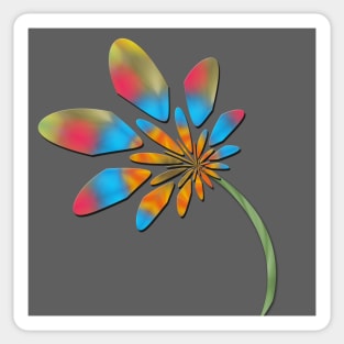 Multi colored flora Sticker